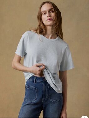 Faherty Sunwashed Regenerative Tee - Sky